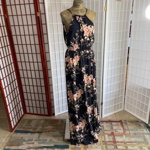 Lulu’s Floral Halter Maxi Dress